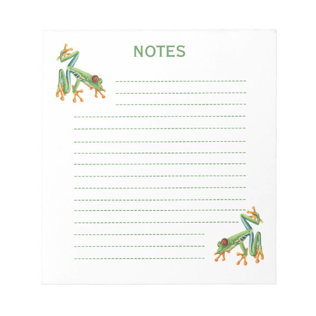 Tree frog notepad (Front)