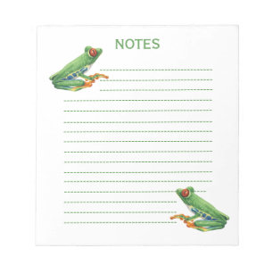 Tree frog notepad