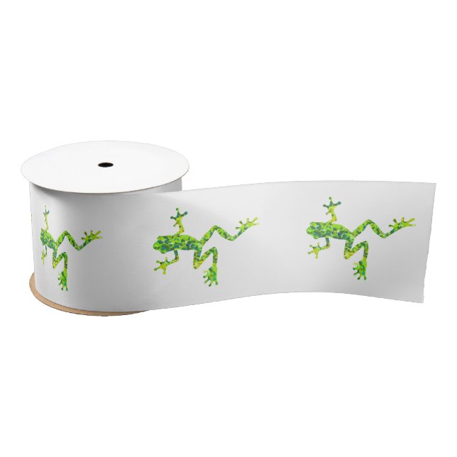 Tree Frog on the Climb 3" Satin Ribbon (Spool)