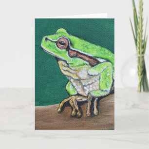 Tree Frog Painting Card