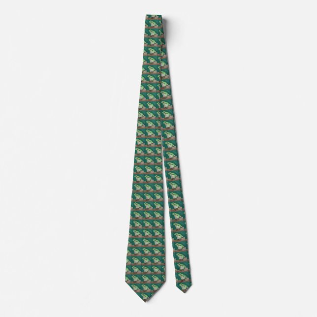 Tree Frog Painting Tie (Front)