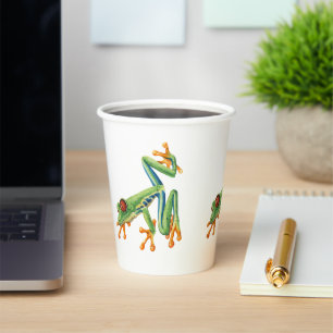 Tree frog paper cups