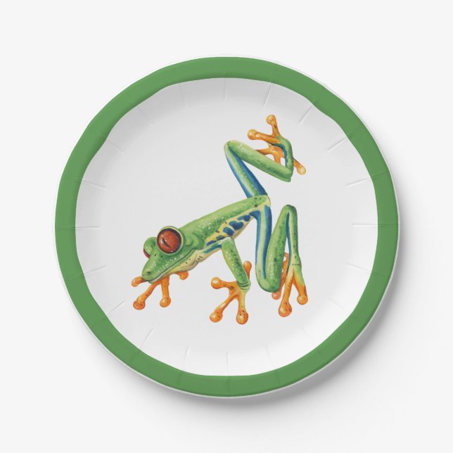Tree frog paper plate (Front)