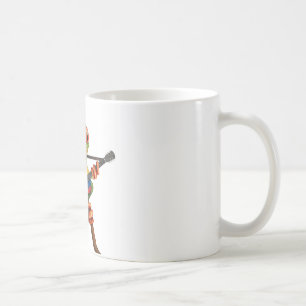 Tree Frog Playing Colombian Flag Guitar White Coffee Mug