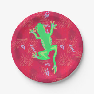 Tree Frog Rainforest Paper Plate