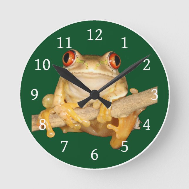 Tree Frog Round Clock (Front)