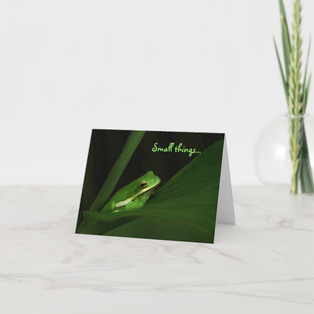 Tree Frog Thank You Note Card (Front)