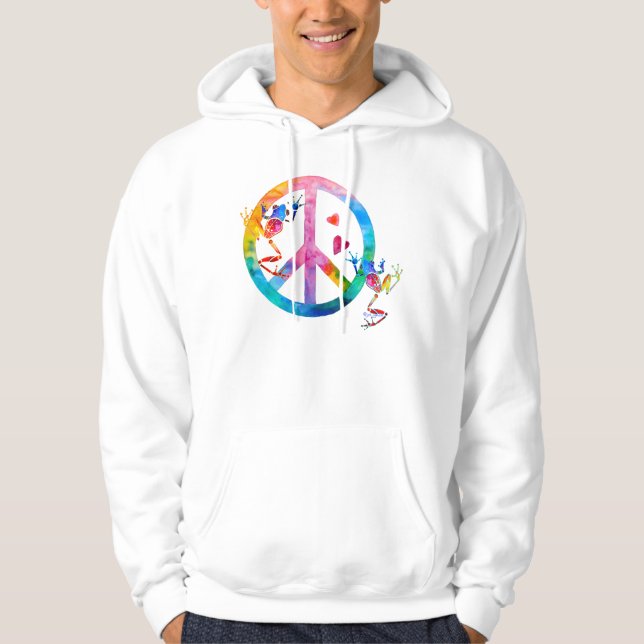 Tree Frogs 4 Peace Hoodie (Front)