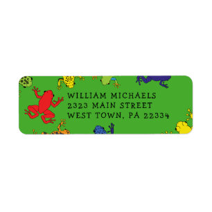 Tree Frogs Cute Kid's Return Address Label