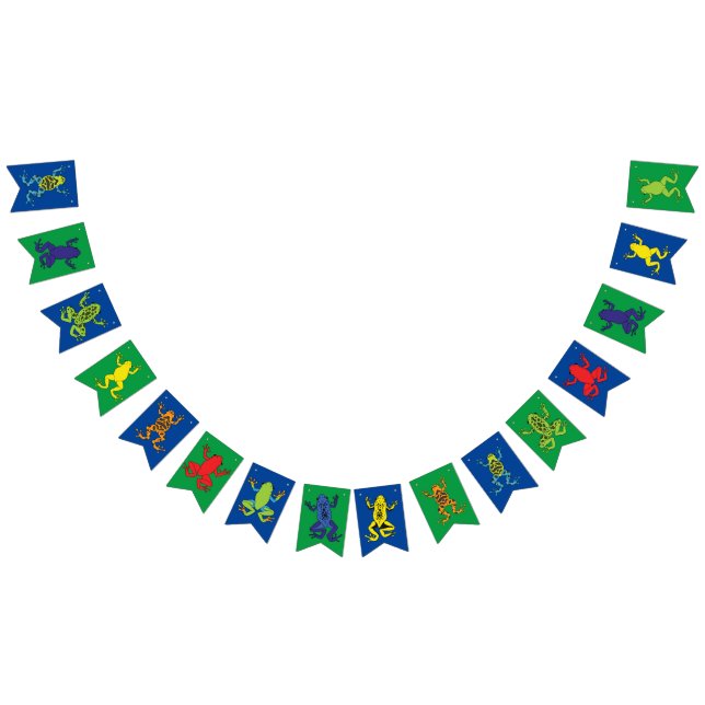 Tree Frogs Kids Birthday Cute Bunting Flags (All)