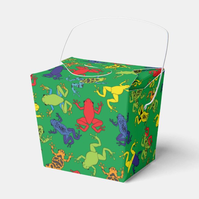 Tree Frogs Kids Birthday Cute Favor Box (Front Side)