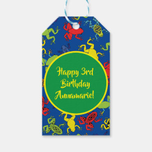 Tree Frogs Kids Birthday Cute Gift Tags