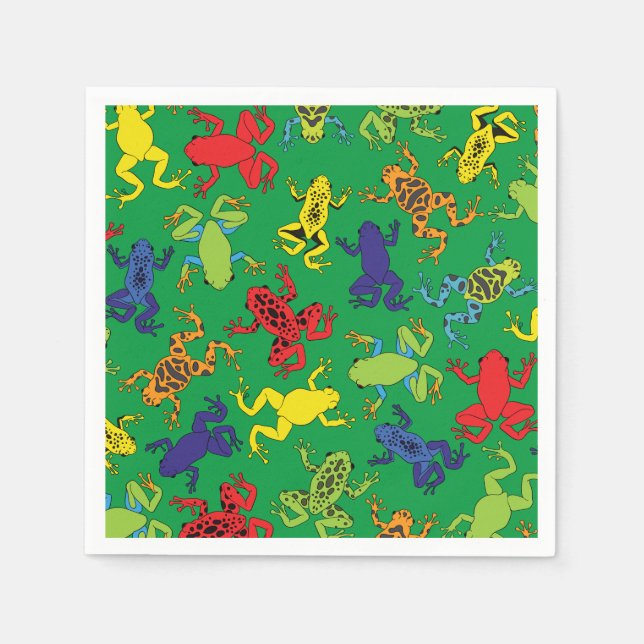 Tree Frogs Kids Birthday Cute Napkin (Front)