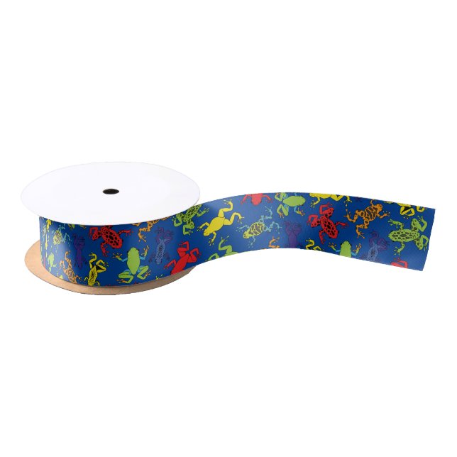 Tree Frogs Kids Birthday Cute Satin Ribbon (Spool)