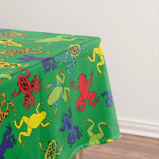 Tree Frogs Kids Birthday Cute Tablecloth (In Situ)