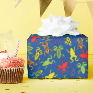 Tree Frogs Kids Birthday Cute Wrapping Paper