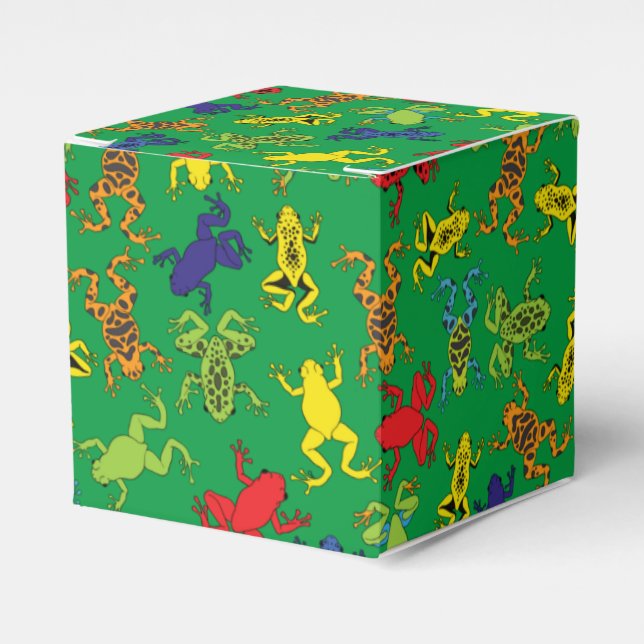 Tree Frogs Kids Birthday Favor Box (Front Side)