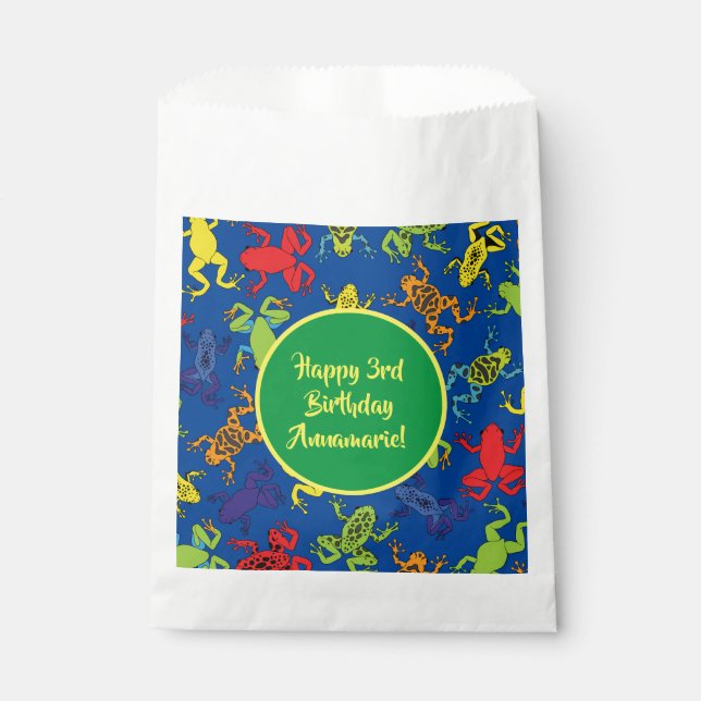 Tree Frogs Kids Birthday Favour Bag (Front)