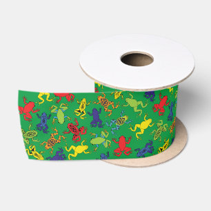 Tree Frogs Kids Birthday Satin Ribbon