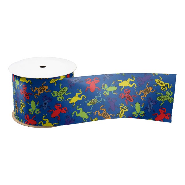 Tree Frogs Kids Birthday Satin Ribbon (Spool)
