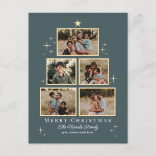 Tree Gallery Editable Colour Holiday Card Postcard