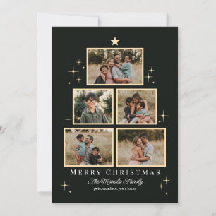 Tree Gallery Editable Colour Holiday Photo Card