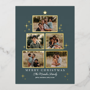 Tree Gallery REAL FOIL Holiday Card Postcard