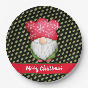 Tree Gnome Customize Colour and Text Paper Plate