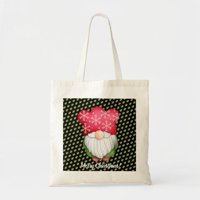 Tree Gnome Customize Colour and Text Tote Bag (Front)