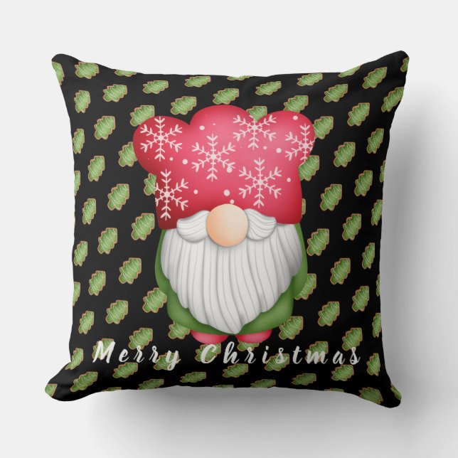 Tree Gnome Customize Text and Colour 20"X20" Throw Pillow (Front)