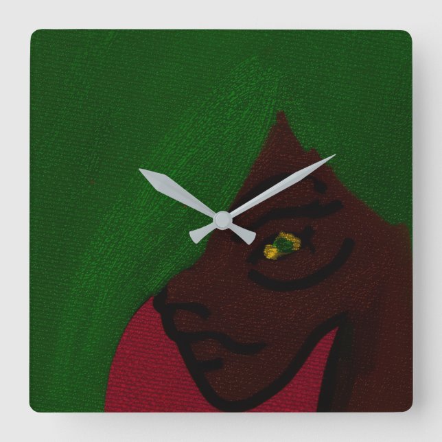 Tree Goddess Square Wall Clock (Front)