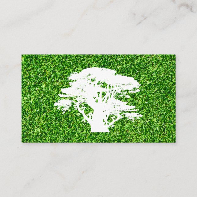 Tree | Grass | Landscaping Business Card (Front)