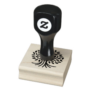 Tree grey colour rubber stamp