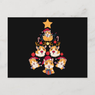 Tree guinea pig Christmas animals lover Postcard