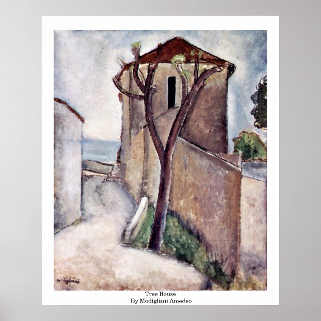 Tree House By Modigliani Amedeo Poster (Front)