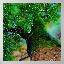 "Tree Hug" Semi-Gloss Square Poster