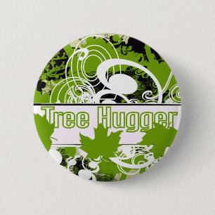 Tree Hugger 2 Inch Round Button