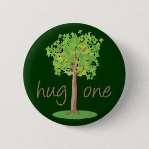 Tree Hugger 2 Inch Round Button