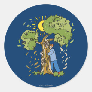 Tree Hugger Classic Round Sticker
