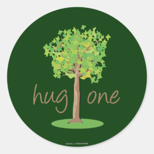 Tree Hugger Classic Round Sticker