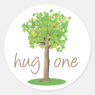 Tree Hugger Classic Round Sticker