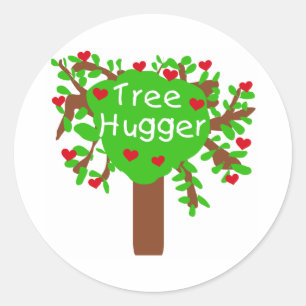 Tree Hugger Classic Round Sticker