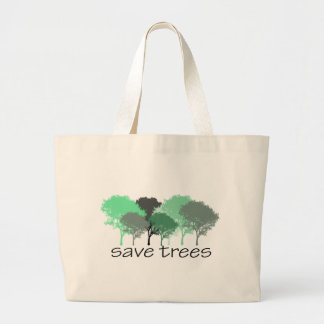 Tree Hugger! Cute Trees design! Ecology and trees Large Tote Bag