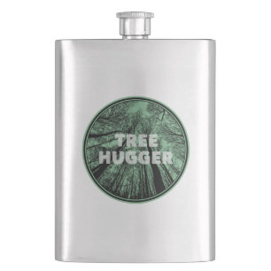 Tree Hugger Green Hip Flask