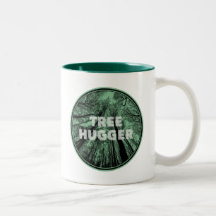 Tree Hugger Green Two-Tone Coffee Mug