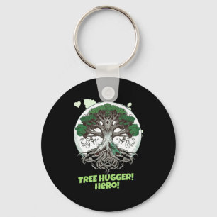 Tree Hugger Hero Eco Friendly T Shirt Keychain