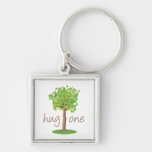 Tree Hugger Keychain (Front)