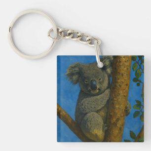 Tree Hugger – Koala in the Canopy Keychain