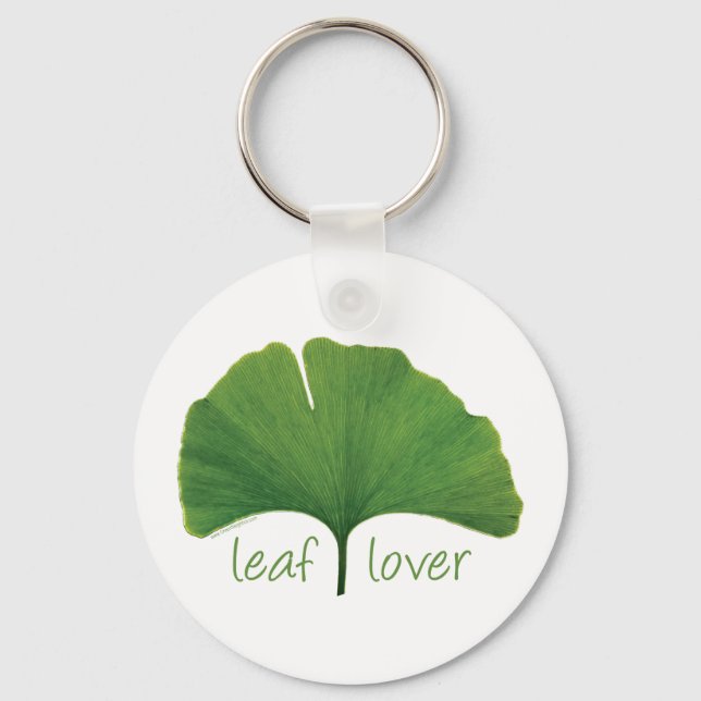 Tree Hugger, Leaf Lover - Ginkgo Keychain (Front)