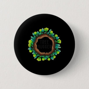 Tree Hugger Nature Environmental Protection Earth  2 Inch Round Button